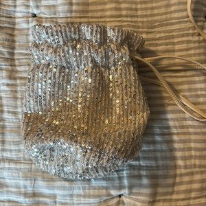 Loft sequin gold bag